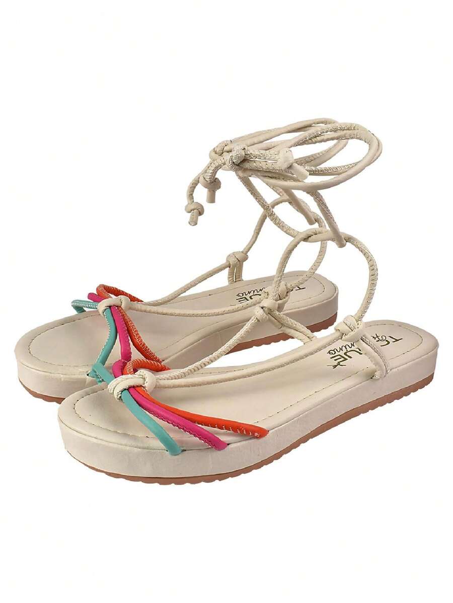 Women Flat Sandals - Champagne - View 1