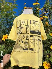 Women T-Shirts - Màu vàng - Xem 2