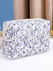 大容量花卉图案手提化妆包，Y2K美学便携式化妆工具套装，可折叠女士旅行洗漱包，化妆包/化妆袋/护肤包/洗漱包/收纳袋，邮轮必备婚礼伴娘礼物，妈妈礼物，生日礼物，送给朋友和老师的礼物，浴室客厅床边唇油收纳包，指甲油收纳化妆包/礼品收纳拉链配件美甲包，化妆包，桌面收纳包，化妆盒，小型化妆包，化妆袋，化妆品包，旅行必备，大容量，大号化妆包，圣诞礼物，收纳袋，旅行，女士旅行必备礼物，收纳袋，手拿包/小手提包，化妆品收纳包，化妆品整理包，收纳袋，刷子收纳袋，迷你收纳袋，大容量收纳袋，女士礼物，圣诞礼物，女士礼物创意 - 青碧色 - 查看 4