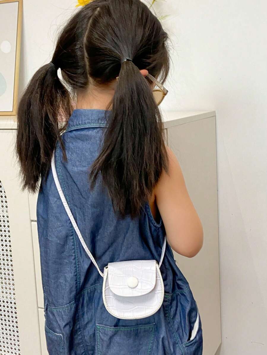 1個時尚兒童pu皮革零錢包,可愛的寶寶女孩迷你鏈式小斜挎包,可愛的公主斜挎包小錢包 - 白色 - 查看 1