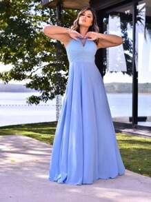 Bridesmaid Dresses - Màu xanh nhạt - Xem 4
