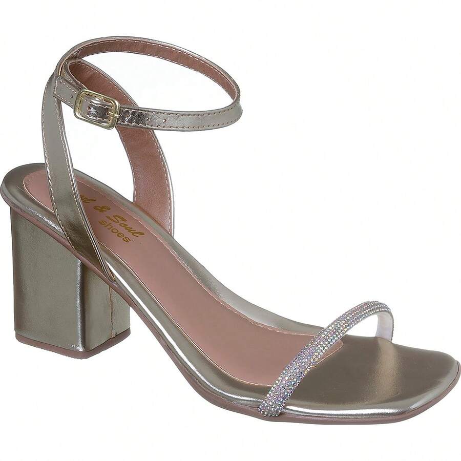Women Heeled Sandals - 金色 - 查看 1