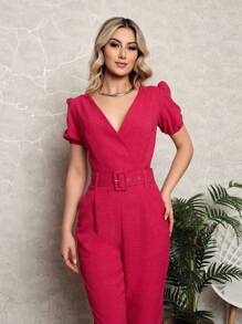 Women Jumpsuits - Hot Pink - View 3