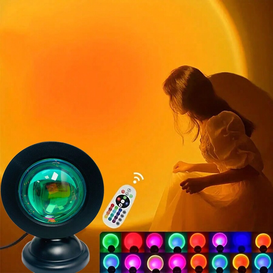 Rgb 16 Colors Sunset Lamp SHEIN USA