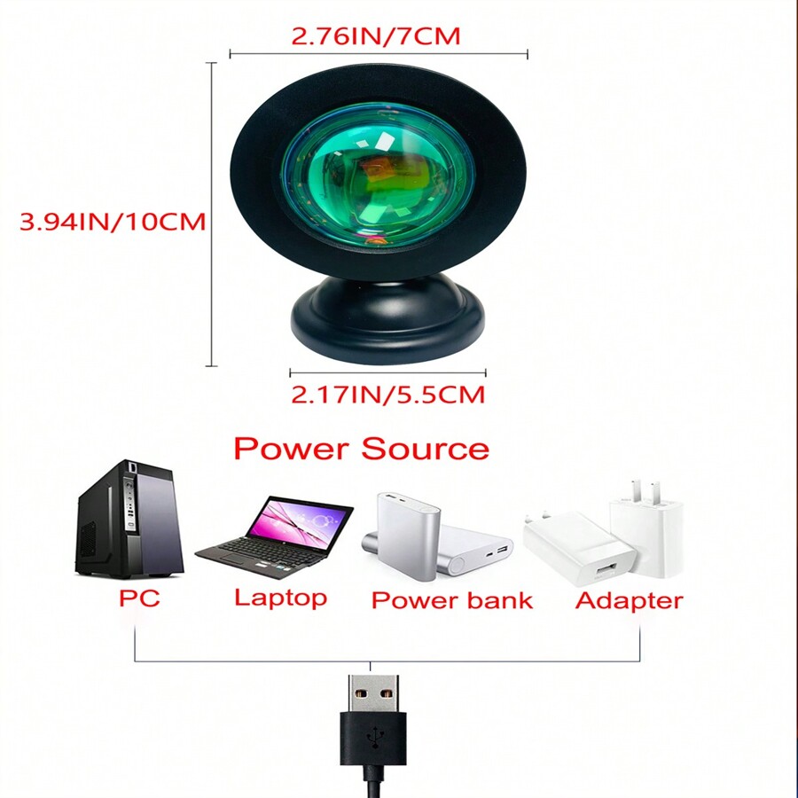 Rgb 16 Colors Sunset Lamp SHEIN USA