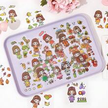 50/150 Stücke Set Mit Niedlichen Cartoon Wasserdichten Aufklebern, Transparente Mädchenaufkleber Für Tagebuch, Laptop, Koffer Oder Haushaltsgeräte Dekoration