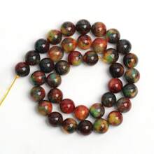 1strand Natural Stone Dragon Vein Agate Mysterious Healing Stone Round Loose Spacer Beads for Jewelry Making DIY Gift Beacelets Necklace
