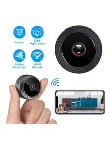 Mini cámara espía Oculta HD 1080P Portátil Secreta Compacta Cámara para Interior y Exterior - Negro - Ver 3