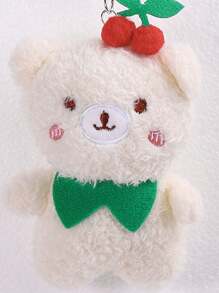 1入組女性可愛的毛絨櫻桃熊袋飾 - 彩色 - 查看 5