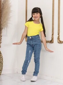 Young Girls Jeans - 淺藍色 - 查看 5