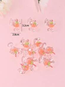 12入組可愛卡通夜燈奇異果杯和鳥裝飾掛件,用於diy耳環和項鍊製作 - 彩色 - 查看 4