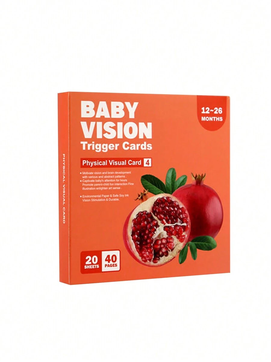 4-level Visual Aid Card For Real-life Object Recognition, Suitable For 12-36 Months Baby - Red - View 1