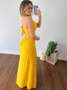 Women Two-piece Outfits - Yellow - View 2