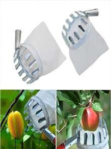 1 Pieza Recolector De Frutas De Jardín, Herramienta Desmontable Para Recoger Manzanas, Peras Y Naranjas De Árboles Altos En Huertas Y Granjas - Blanco - Ver 1