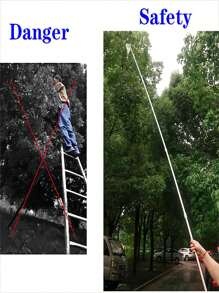 1 Pieza Recolector De Frutas De Jardín, Herramienta Desmontable Para Recoger Manzanas, Peras Y Naranjas De Árboles Altos En Huertas Y Granjas - Blanco - Ver 4