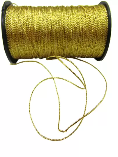 cordón o hilo metálico modelo 401 ancho de 1 mm rollo de 100 metros