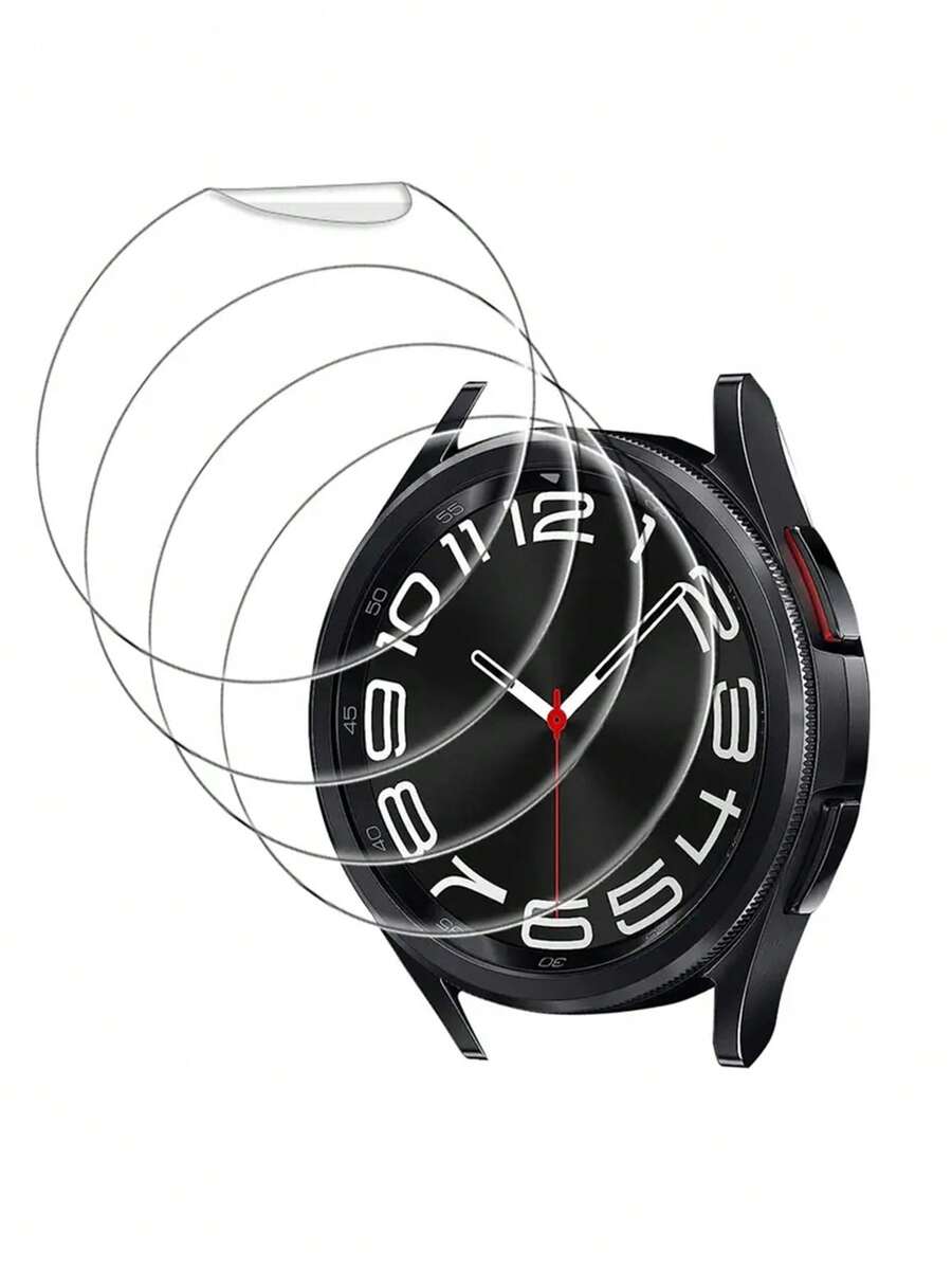 4pcs/Pack Clear Hydrogel Film Screen Protector Compatible With Samsung Galaxy Watch 5/4 40mm, 40/44mm - Clear - View 1