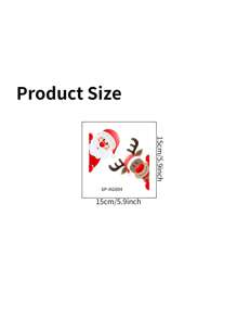 1pc Santa Claus & Tree Printed Pvc Decoration Switch Sticker, Stickers, Wall Decal, Vinyl Decal For Home Decorations, Spring Decoration Items Refresh Your Home, Rama Decoration Stickers Christmas Decorations Room Decor Christmas - Multicolor - View 5