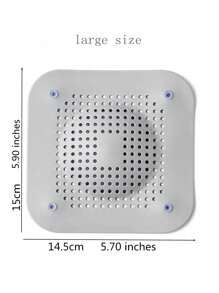 1pc Sink Filter Shower Drain Hair Catcher Stopper Household Kitchen Bathroom Floor Drain Cover Universal Anti-Clogging Sink Strainer Home Bathroom Decor Summer - Light Grey - View 3
