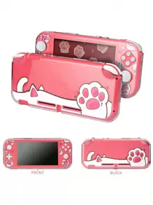 1pc White Cat Paw Shaped Pc Anti-drop Gaming Console Protective Case, Compatible With Switch Lite Crystal Shell And Ns Lite Host Protective Shell - Multicolor - View 4