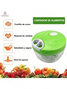 Cortador Procesador Manual Para Alimentos/Frutas/Verduras/Carne Y Mas - Multicolor - Ver 11