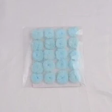 20 件diy 毛球髮飾套件,帶黃鼠狼發盤扣,髮夾花朵裝飾