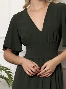 Women Dresses - 墨綠色 - 查看 2