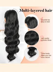 Phần mở rộng Tổng hợp Tóc đuôi gà - màu đen - Xem 5