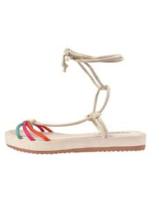 Women Flat Sandals - Champagne - View 4