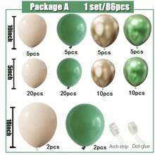 50/86/106/136个鼠尾草绿色气球花环拱门套装，配棕褐色、白色、绿色、金属镀金乳胶气球，适用于婚礼、生日、派对、淋浴、派对装饰、绿色、圣诞节 - 彩色 - 查看 2