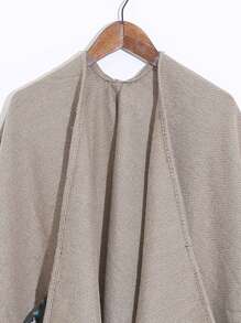 件女式壓克力口袋分體圍巾，適合所有季節 - 彩色 - 查看 7