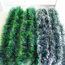 1 件 - 2 米/3 米 PVC 圣诞金属丝，深绿色，带绿边，圣诞派对场景装饰用品 - 彩色 - 查看 4