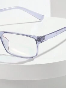 1入超輕量tr90材質男女通用方形眼鏡鏡框,適用於處方鏡片 - 霧霾藍 - 查看 4