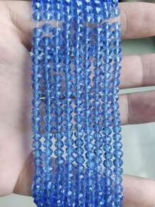 批發10串（1200+顆）閃亮4mm玻璃珠/假日珠/奧地利玻璃珠/圓形玻璃珠/水晶間隔珠，適用於手鍊/項鍊/腳鍊/耳環首飾製作/ DIY散珠/婚禮裝飾/聖誕樹裝飾/假日裝飾/房間裝飾 - 彩色 - 查看 18