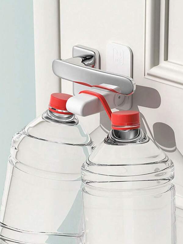 1pc White Door Handle Child Safety Lock, Antiopening Door Buckle, Cat Pet Burglarproof Door