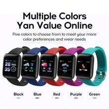 1pc Unisex Silicone Strap 1.44 Inch Touch Screen Multifunctional Electronic Watch With Machine That Needs To Connect Usb Port For Charging, Does Not Include Usb Charger - Green - View 2