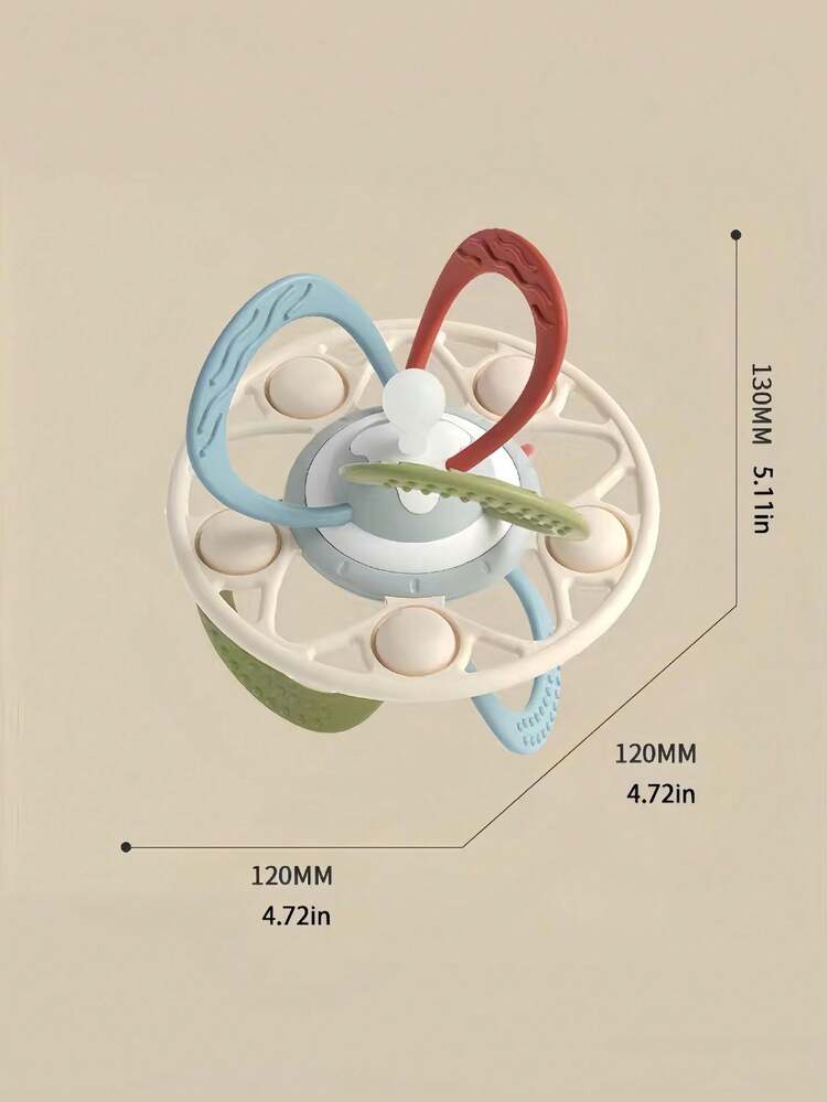 1 Scatola Palla Manhattan In Silicone Per Dentizione Non Rimovibile Per Bambini Neonati, Mordore Per Dentizione A Cristalli, Sonaglio Con Impugnatura A Mano | SHEIN ALIA