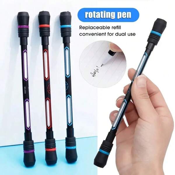 Pluma Giratoria, Pluma Neutra De 0.5mm En Multicolor Para Competir Y Aliviar El Estrés