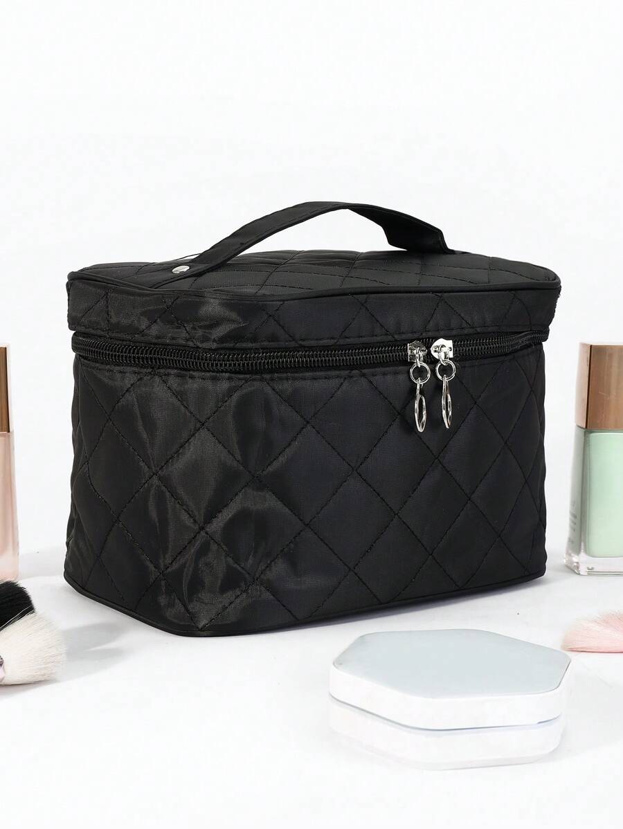 Extra Large Makeup Bag With Large Capacity, Portable Toiletry Bag For Cute Cosmetic Travel Storage Cruise Essential - Black - View 1