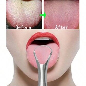 1pc Stainless Steel Tongue Scraper For Adults, U-Shaped Oral Care Tool For Removing Bad Breath And Cleaning Tongue Coating, Living Room Home Bedroom Bathroom House Decor, Travel Stuff, Wedding, Party, Birthday, Gifts For Men Mom Dad Friends, New Years, Accessories, Funny Gift