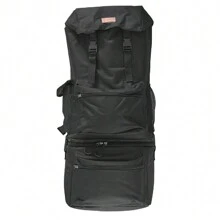 1pc 80l Hiking Backpack for Men Waterproof  Camping Rucksack Travel Daypack - Black - View 2