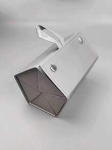 個插槽旅行眼鏡盒，可折疊懸掛眼鏡太陽眼鏡收納架收納盒，PU 皮革眼鏡架太陽眼鏡盒太陽眼鏡架太陽眼鏡收納盒眼鏡盒保護盒眼鏡袋眼鏡收納袋太陽眼鏡袋旅行必需品 - 灰色 - 查看 2