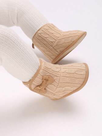 Autumn/Winter Fashion Infant Bow Winter Shoes, Newborn Soft Bottom Warm Comfortable Prewalker Boots