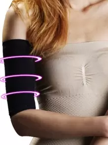 2pcs/Set Pressure Shaping Sports Yoga Arm Compression Sleeves Gym Gym Accessories Coderas - Black - View 5