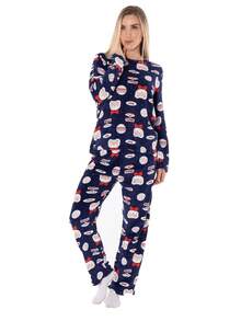 HERMOSA PIJAMA CALIENTITA Y LIGERA PARA DAMA - Azul Marino - Ver 2