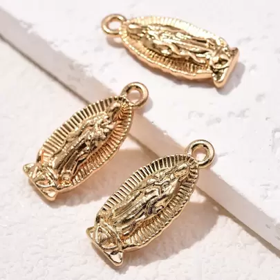 10 piezas de dije con forma de icono religioso de aleación de moda para hacer pulseras, collares y aretes