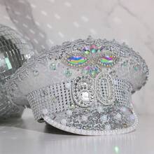 Gorgeous 60th birthday hat Handmade hat party accessories - White - View 1