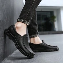 Men's Non-Slip & Wear Resistant Work Shoes, Chef Shoes With Oil & Water Resistance, Kitchen Shoes - Black - View 5