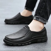 Men's Non-Slip & Wear Resistant Work Shoes, Chef Shoes With Oil & Water Resistance, Kitchen Shoes - Black - View 8
