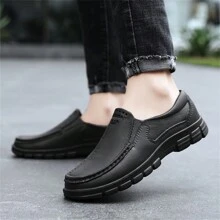 Men's Non-Slip & Wear Resistant Work Shoes, Chef Shoes With Oil & Water Resistance, Kitchen Shoes - Black - View 7